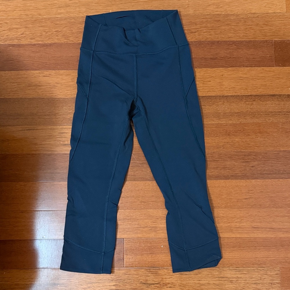 lululemon athletica Girls Navy High-Waist Capri Leggings
